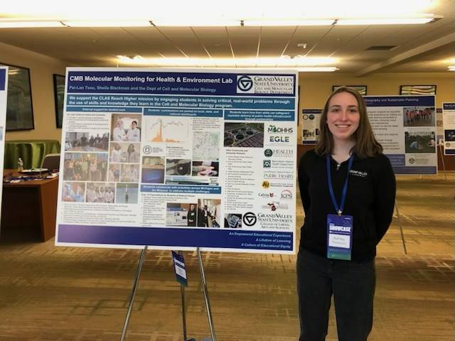 students presenting research